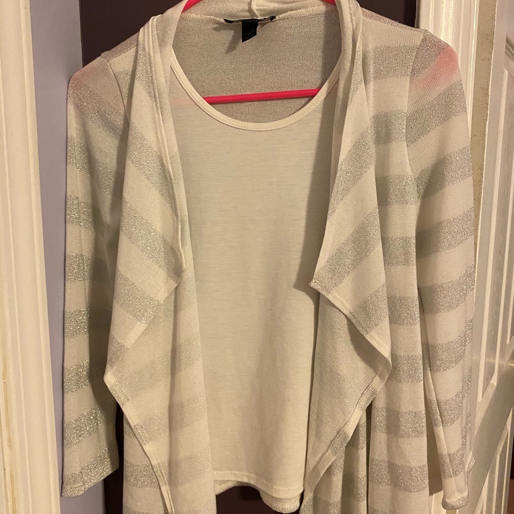Girls one piece tank/ cardigan style shirt